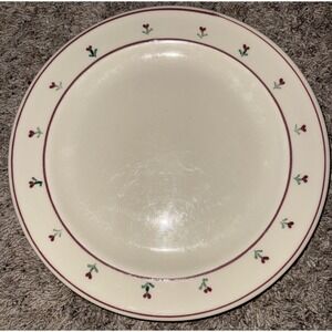 1 Hartstone Pottery Provincial Posy Dinner 11" Plate Red Tulip Heart Flowers USA